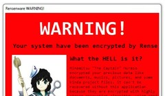 Hình ảnh thông báo xuất hiện khi nạn nhân bị lây nhiễm mã độc.