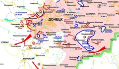 Bản đồ "chảo lửa"  Ilovaysk trong địa phận Donesk
