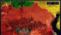 Bản đồ chiến sự khu vực phía đông Aleppo, các đơn vị Tiger cách thị trấn Maskanah khoảng 1,5 km