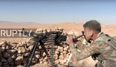 Binh sĩ quân đội Syria trên chiến trường Palmyra - Arak