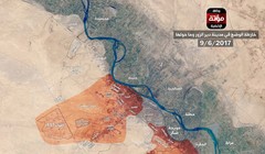 Bản đồ chiến sự thành phố Deir Ezzor do truyền thông ủng hộ IS cung cấp, diện tích phòng ngự của quân đội Syria đã thu hẹp rất nhiều