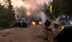 Xe thiết giáp quân đội Ukraine bị phá hủy trên chiến trường