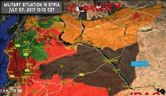 Bản đồ tình hình chiến sự Syria, tính đến ngày 07.07.2017