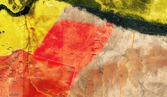 Bản đồ khu vực lực lượng Tiger giải phóng trên vùng nông thôn phía đông tỉnh Raqqa