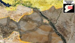 Bản đồ chiến sự phía đông Syria, thị trấn Al-Sukhnah hoàn toàn giải phóng - Ảnh - Masdar News