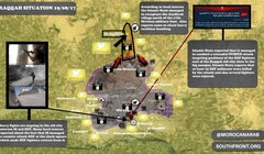 Bản sơ đồ cuộc chiến trong thành phố Raqqa do trang Amaq đăng tải - biên tập South Front