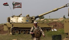 Pháo binh quân đội Iraq trên chiến trường thị trấn Tal - Afar - ảnh Masdar News