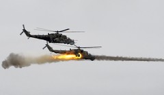 Các trực thăng chiến đấu Nga chiến đấu trên chiến trường Syria - ảnh minh họa của Masdar News