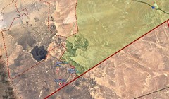Vùng tấn công của quân đội Syria trên hướng biên giới với Jordan
