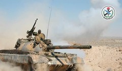 Xe tăng quân đội Syria tiến công trên hướng biên giới Jordan - Syria - ảnh minh hỏa FAS News