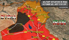 Bàn đồ chiến sự phía tây tỉnh Anbar, khu vực IS đang chiếm đóng - ảnh South Front