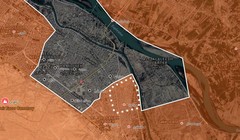 Khu vực còn lại dưới quyền kiểm soát của IS sau cuộc tấn công giải phóng khu công nghiệp Deir Ezzor - ảnh South Front