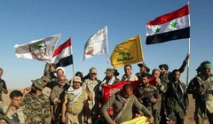 Lực lượng hỗn hợp quân đội Syria, PMU, Hezbollah trước cuộc tấn công vào thành phố Al-Bukamal - Deir Ezzor. Ảnh minh họa Masdar News