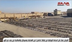 Kho vũ khí mà lực lượng Tiger thu giữ được trên chiến trường Deir Ezzor - ảnh minh họa video SANA