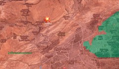 Vị trí vụ không kích của Israel trên hướng bắc thủ đô Syria, thành phố Damascus - ảnh South Front