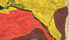 Những vùng còn lại đang bị IS chiếm đóng, không còn một khu dân cư bị chiếm - ảnh South Front