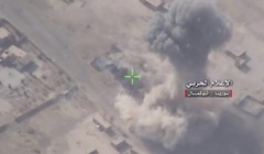 Không quân UAV Syria không kích IS trên chiến trường Albukamal - ảnh minh họa Hezbollah