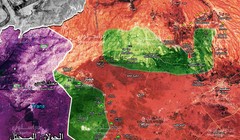 Bản đồ tình hình chiến sự vùng Beit Jinn, gần cao nguyên Golan - ảnh Muraselon