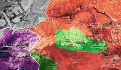 Bản đồ khu vực Beit Jinn gần cao nguyên Golan, vòng tròn là khu vực mới giải phóng - ảnh Muraselon