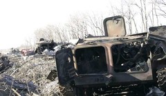 Ảnh video, xe thiết giáp quân đội Ukraina bị hủy trên chiến trường Debaltsevo - ảnh Rusvesna