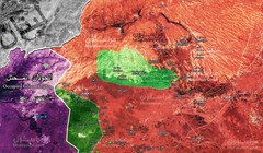 Bản đồ tình hình chiến sự Beit Jinn, quân đội Syria đang tấn công cao điểm Tal Marwan - ảnh Muraselon