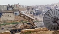 Tổ hợp pháo phản lực nhiệt áp TOS-1, ảnh minh họa video truyền thông quân đội Syria