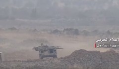 Pháo phòng không tự hành Shilka quân đội Syria trên chiến trường cao nguyên Golan - ảnh truyền thông video Hezbollah