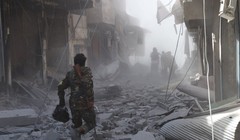 Thành phố Raqqa tan hoang sau cuộc chiến chống IS của SDF và liên quân do Mỹ dẫn đầu - ảnh Masdar News