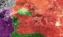 Bản đồ tình hình chiến sự thung lũng Beit Jinn - ảnh Muraselon