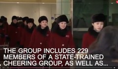 299 hoạt náo viên xinh đẹp sang Hàn Quốc cổ động cho các vận động viên 2 miền Nam Bắc Triều Tiên