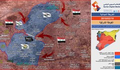 Các mũi tiến công của quân đội Syria trên chiến trường Đông Ghouta - ảnh Syrian Digital Media