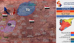 Bản đồ tình hình chiến sự Đông Ghouta tính đến ngày 23.03.2018