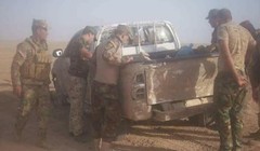 Xe cơ giới của IS bị phá hủy ở tỉnh Anbar, Iraq - ảnh minh họa Masdar News