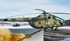 Máy bay trực thăng Mi-8 mang hệ thống tác chiến điện tử Rychag - AV . ảnh minh họa trang DEBKA file