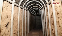 Đường hầm nhà tù khủng khiếp nhất trong lich sử ở Đông Ghouta. Anh minh họa của SANA.