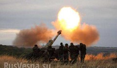 Lực lượng pháo binh quân đội Ukraina bắn phá Gorlovka. Ảnh minh họa Rusvesna