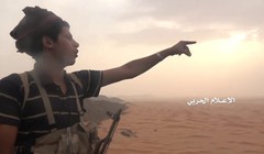 Binh sĩ Houthi tiến công lien minh quân sự do Ả rập Xê út dẫn đầu. Ảnh minh họa Masdar News