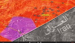 Những khu vực sa mã được quân đội Syria truy quét trong cuộc tấn công phía đông tỉnh Homs. Ảnh Muraselon