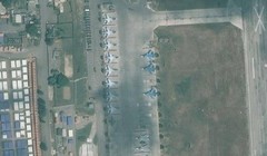 Căn cứ sân bay Khmeymim. Ảnh vệ tinh Masdar News