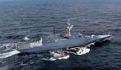 Khu trục hạm Nga thực hiện phóng bom chìm chống ngầm trên biển Địa Trung Hải. Ảnh minh họa Russian Gazeta