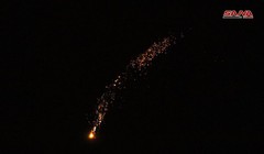 Nghi vấn lực lượng phòng không Syria bắn hạ một UAV Israel. Ảnh SANA