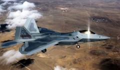 Máy bay F-22 Raptor Mỹ trên không phận Syria. Ảnh minh họa Defence. Blog