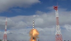 Nga phóng thử nghiệm tên lửa liên lục địa Sarmat. Ảnh video Bộ quốc phòng Nga