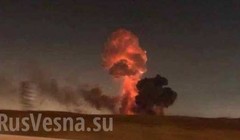 Kho vũ khí số 6 cửa quân đội Ukraina ở Chernihov phát nổ dữ dội. Ảnh Rusvesna