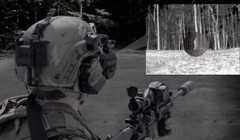 Binh sĩ Mỹ sử dụng thử nghiệm kính nhìn đêm Goggle III tích hợp với kính ngắm. Ảnh minh họa: Bae Systems.