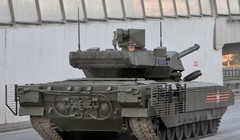 Xe tăng T-14 Armata trong lễ Diễu hành mừng chiến thắng tại Quảng trường Đỏ. Ảnh: Bộ quốc phòng Nga.