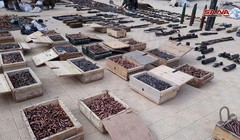 Kho vũ khí khổng lồ của FSA ở thị trấn Barzeh bị quân đội Syria thu giữ. Ảnh minh họa video SANA