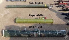Các loại vũ khí chống tăng phát hiện được trên địa phận tỉnh Daraa. Ảnh minh họa: SANA.