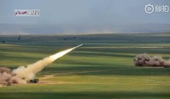 Lữ đoàn tên lửa mặt đất Trung Quốc diễn tập chiến đấu. Ảnh minh họa video.