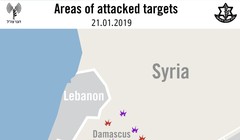 Những địa bàn bị không quân Israel không kích trên chiến trường Syria. Ảnh minh họa: tài khoản @IDF.